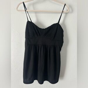H&M Structured Black Pleated Tank